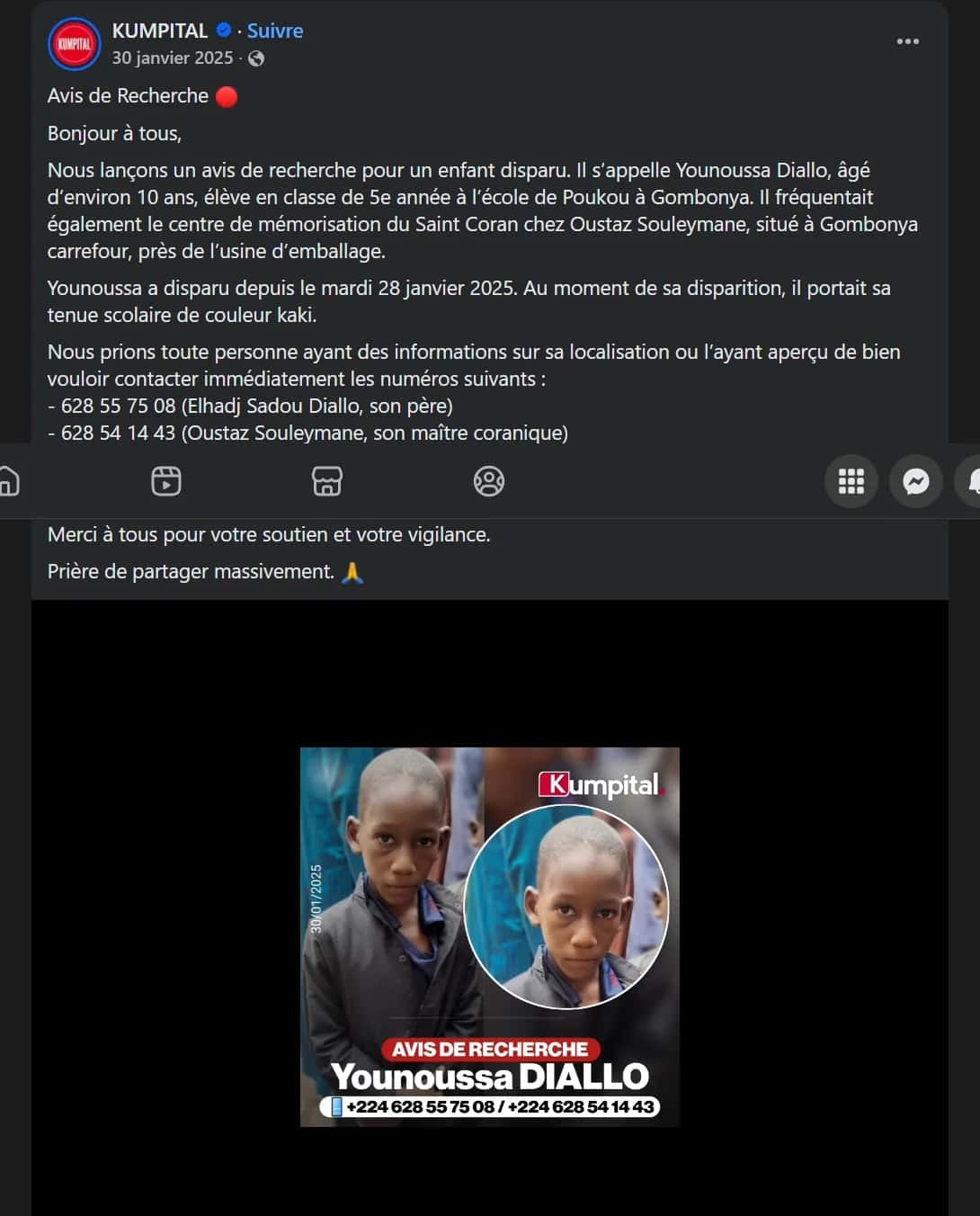 Alerte disparition