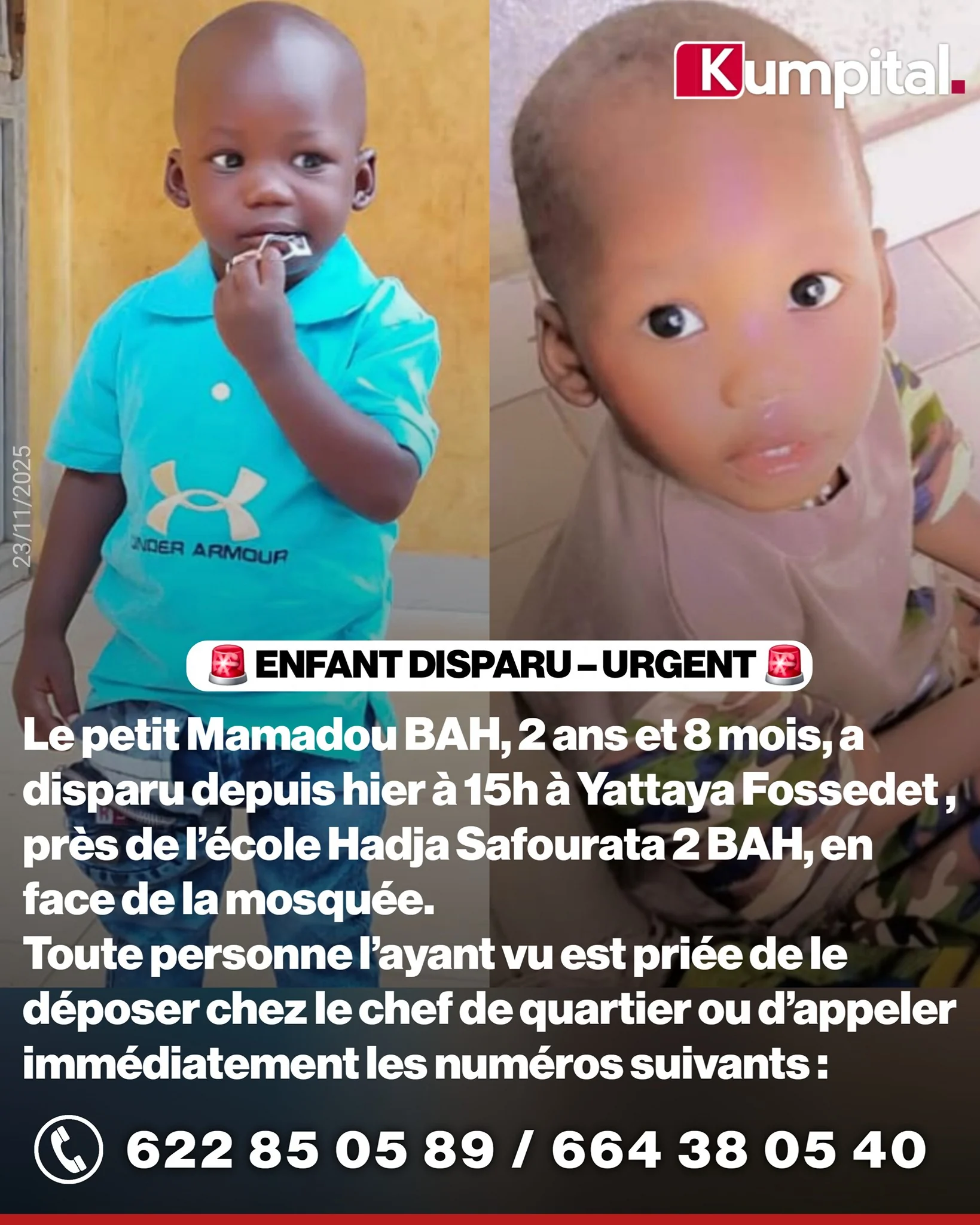 Annonce disparition enfant